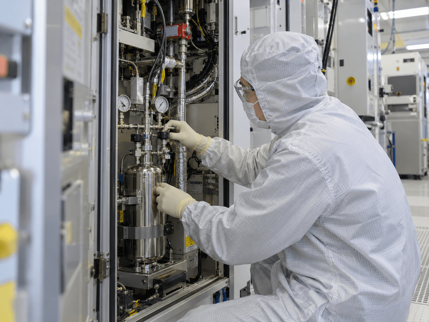 Cleanroom specialist operating deposition equipment